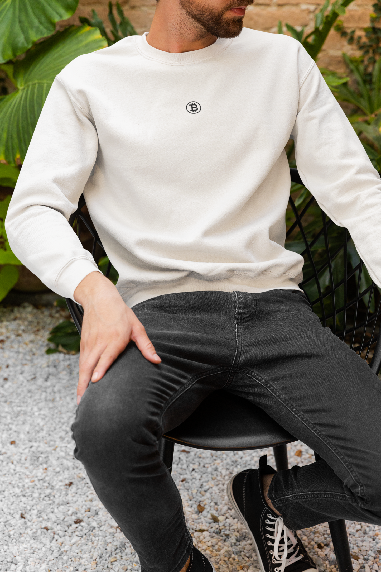 Minimal Bitcoin Logo Crewneck