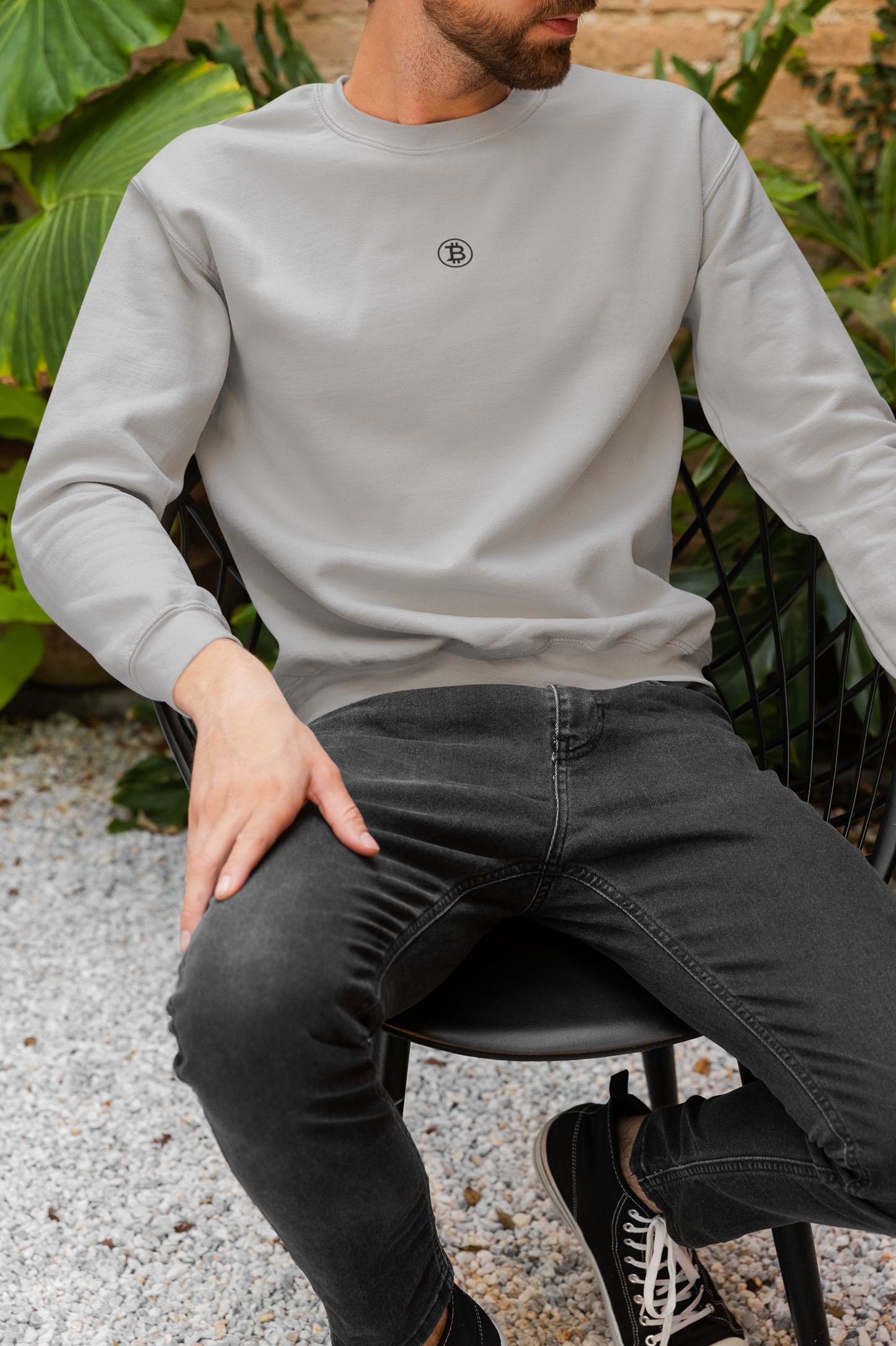 Minimal Bitcoin Logo Crewneck