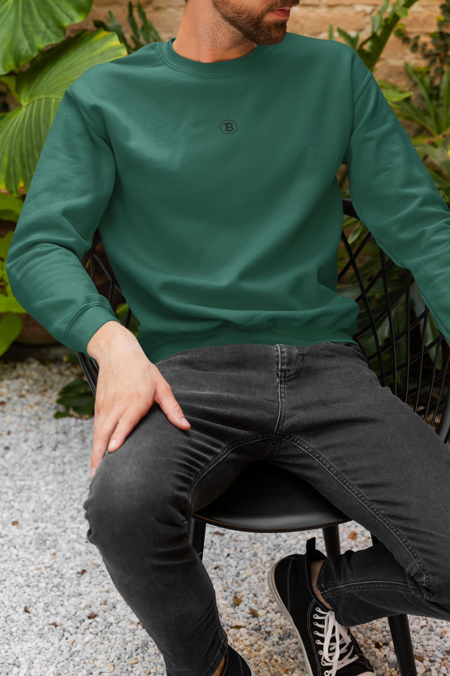 Minimal Bitcoin Logo Crewneck