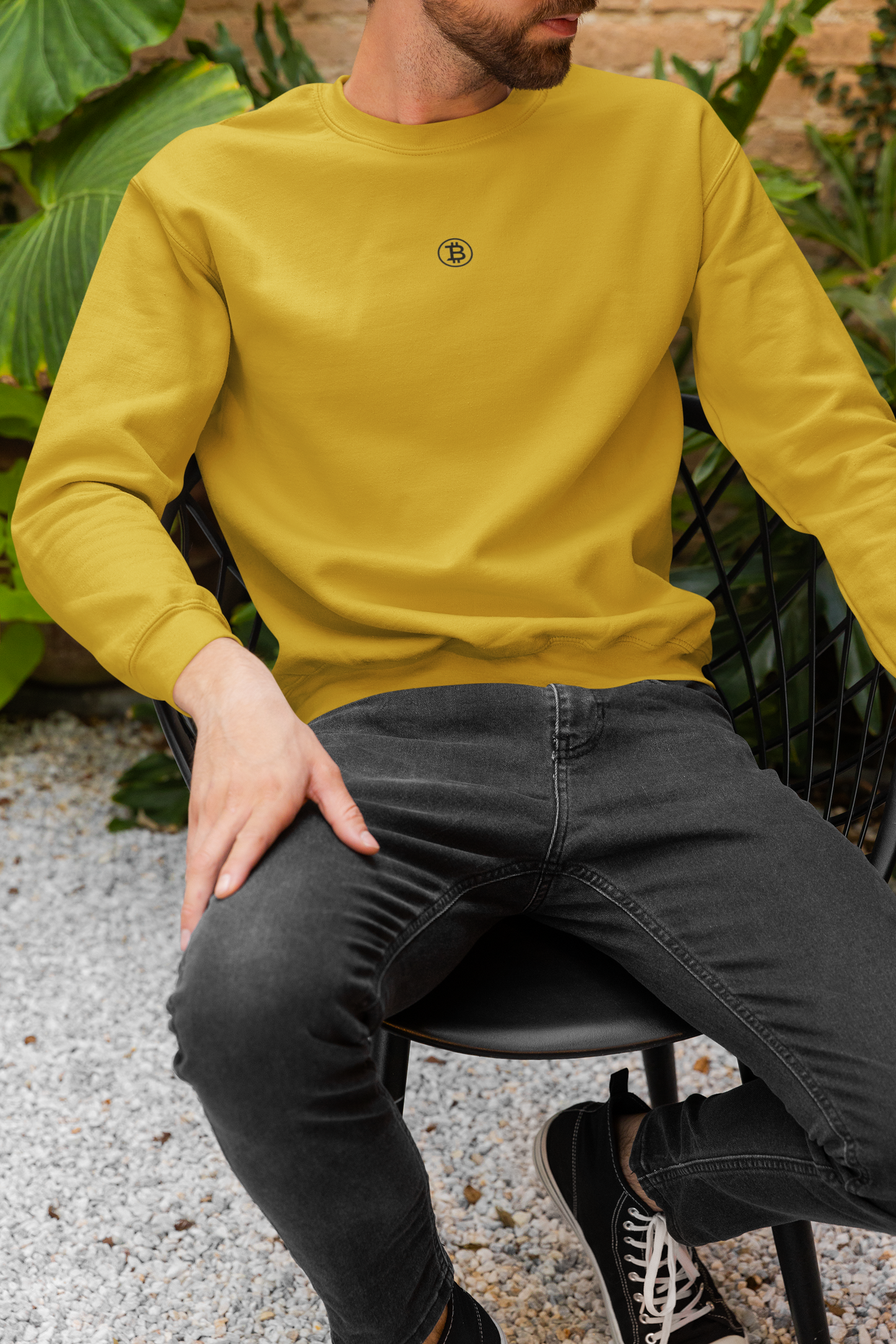 Minimal Bitcoin Logo Crewneck