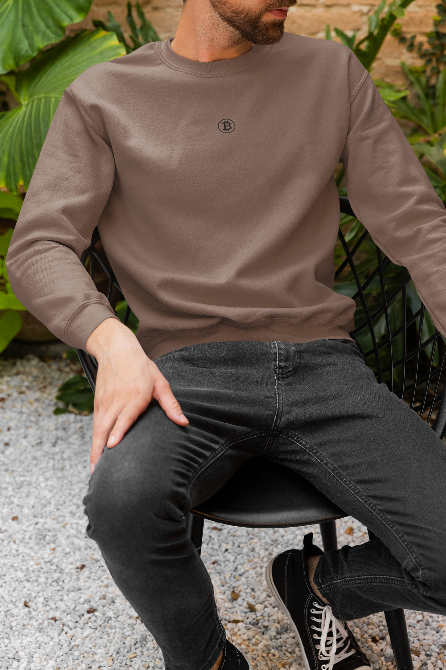 Minimal Bitcoin Logo Crewneck