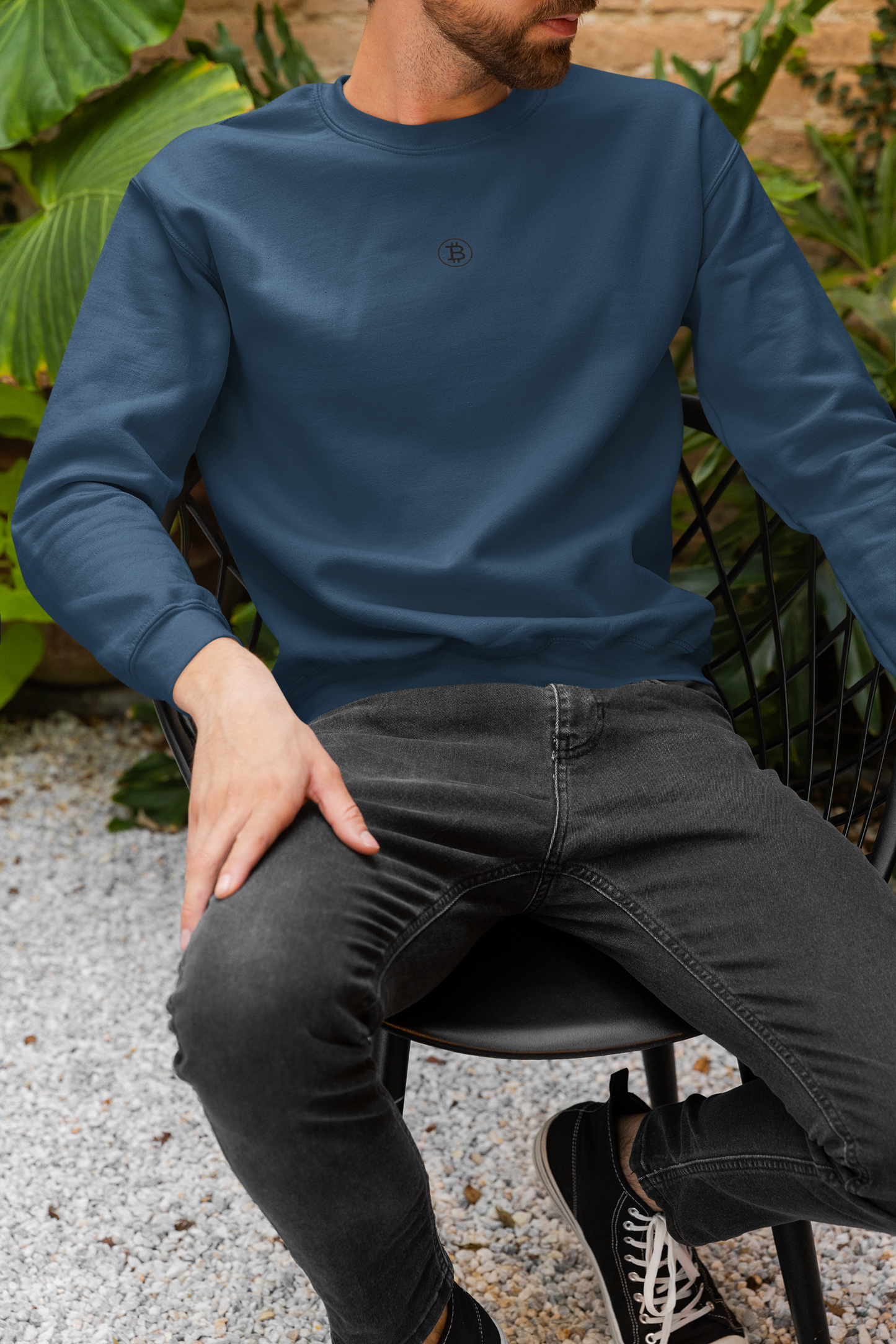 Minimal Bitcoin Logo Crewneck