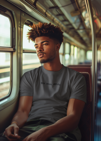 "BUY. HODL. RELAX." Crypto Unisex T-Shirt