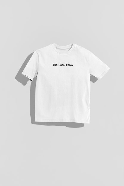 "BUY. HODL. RELAX." Crypto Unisex T-Shirt